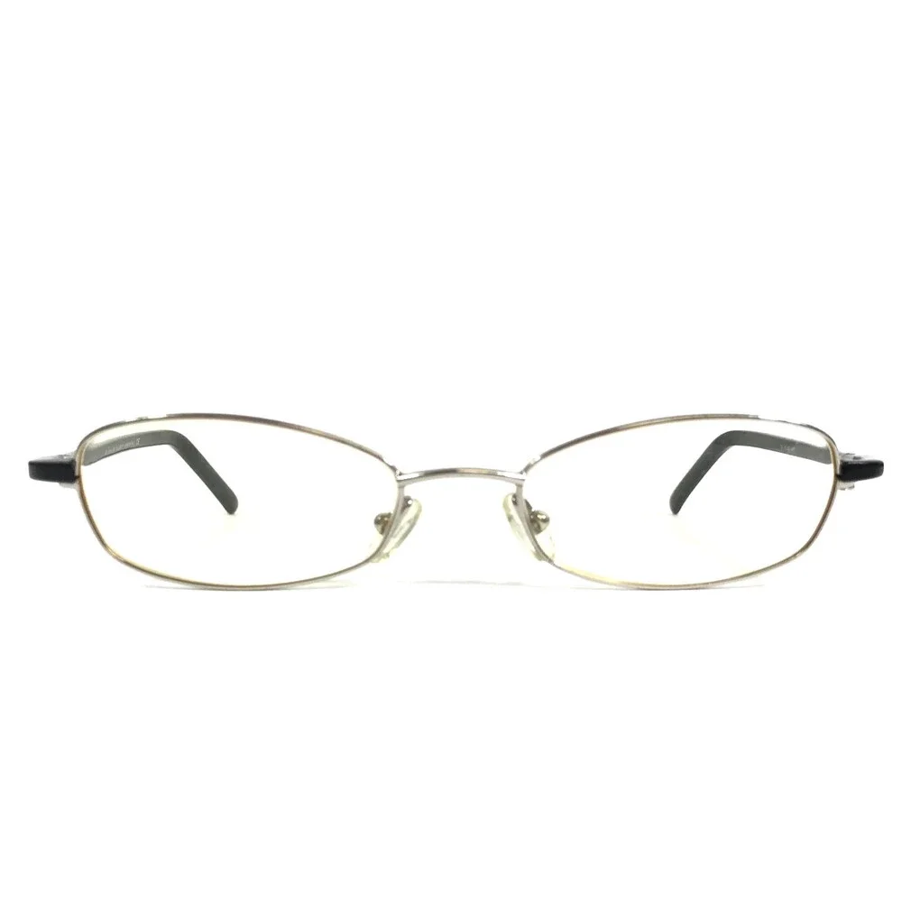 Vintage Ralph Lauren Eyeglasses Frames RL1503 ERT Silver Black Cat Eye 48-18-130